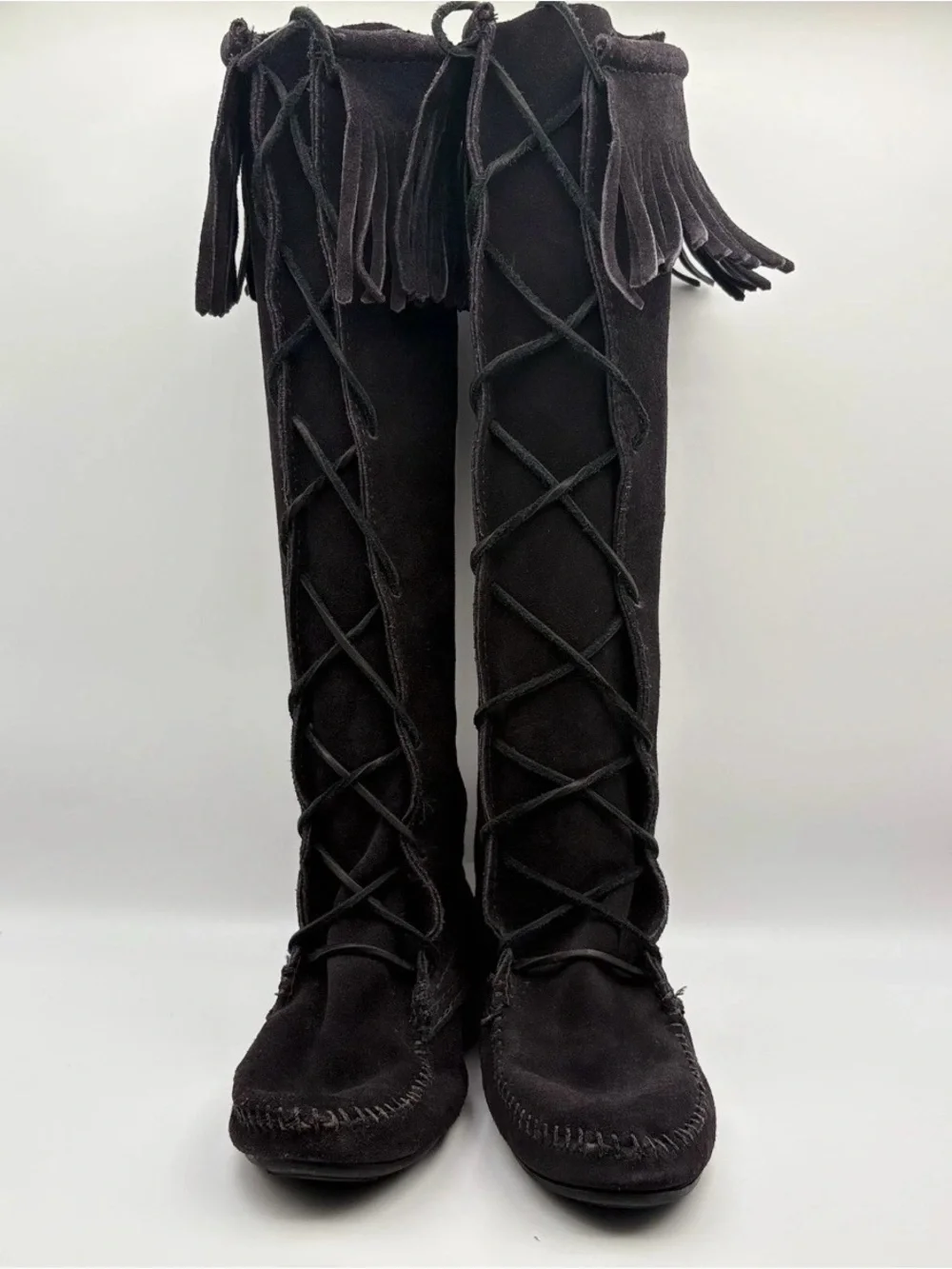 Minnetonka tall suede